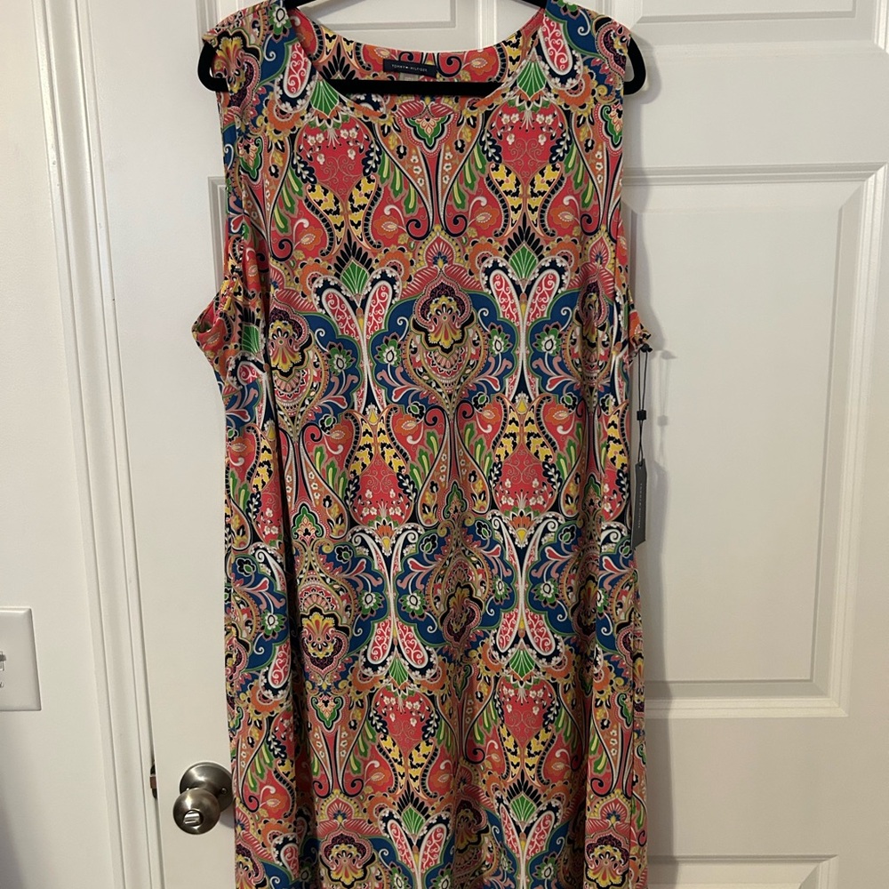 Tommy Hilfiger Multicolor Paisley Midi Dress NWT